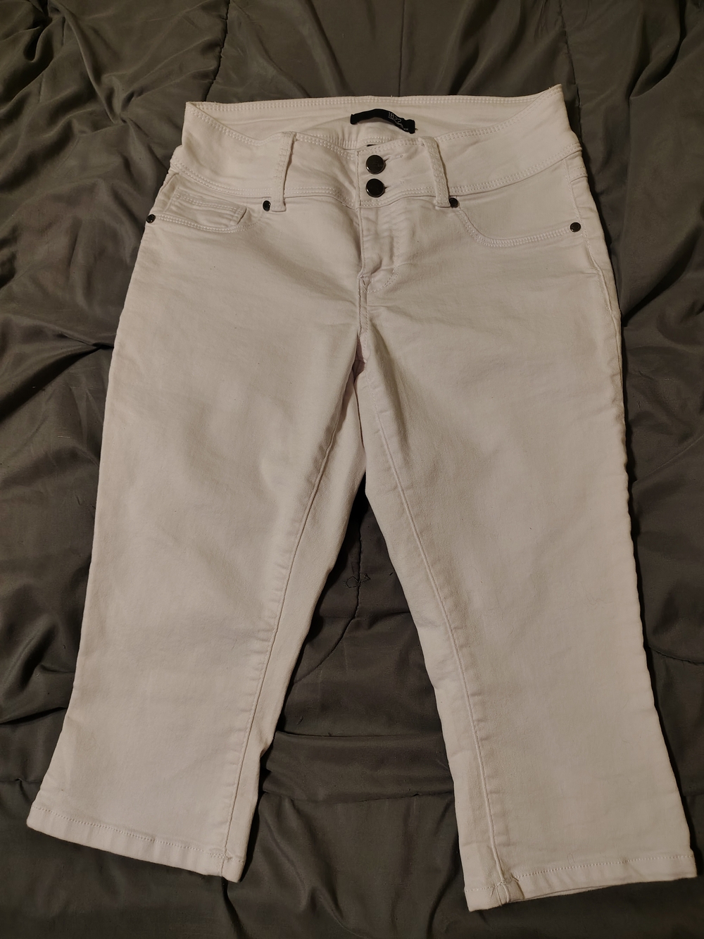 1822 Denim White Women's Cropped Jeans - Clean White Denim Size 8